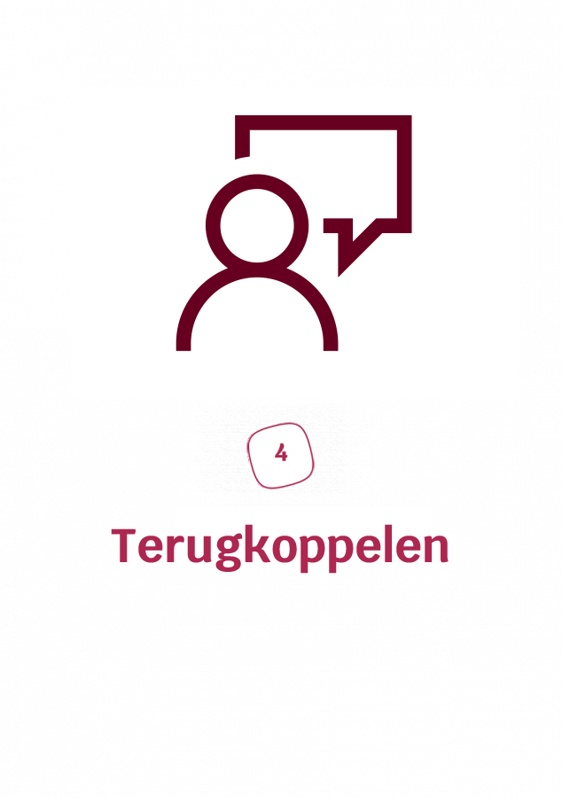 Stap 4 Terugkoppelen